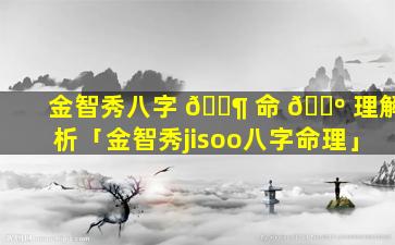 金智秀八字 🐶 命 🌺 理解析「金智秀jisoo八字命理」